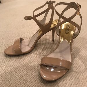 Michael Kors nude strapping heels, size 7
